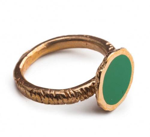 Дизайнерское кольцо с эмалью Bronz Enamel 126