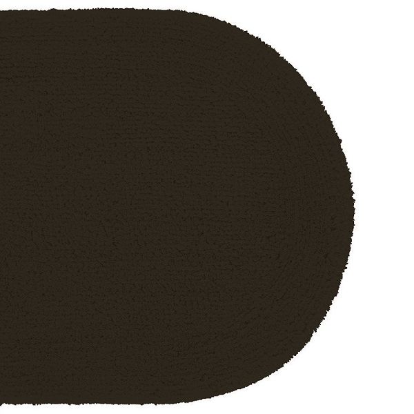 Batex Duo Cotton, двухсторонний овальный коврик из 100% хлопка c вырезом под унитаз, размер 60x55 см, цвет темно-коричневый