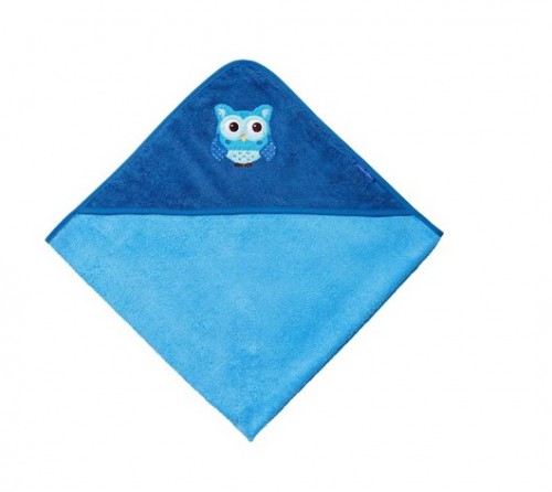 Детское полотенце уголком Eule голубое