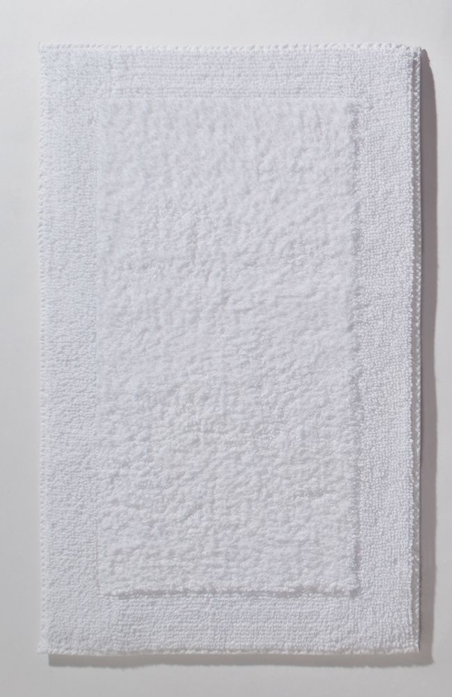 Batex Cottanova, двухсторонний прямоугольный коврик из 100% хлопка, размер 55x90 см, цвет белый