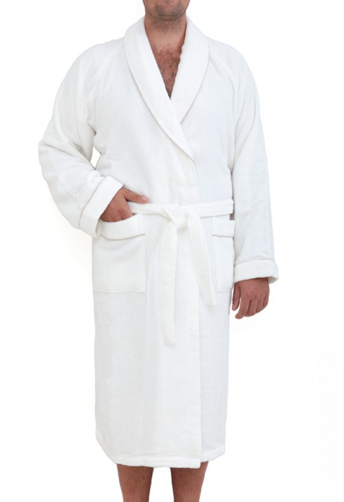 Махровый халат Basic белый