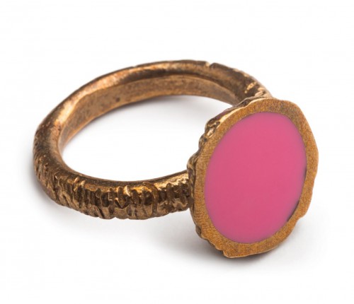 Дизайнерское кольцо с эмалью Bronz Enamel 123