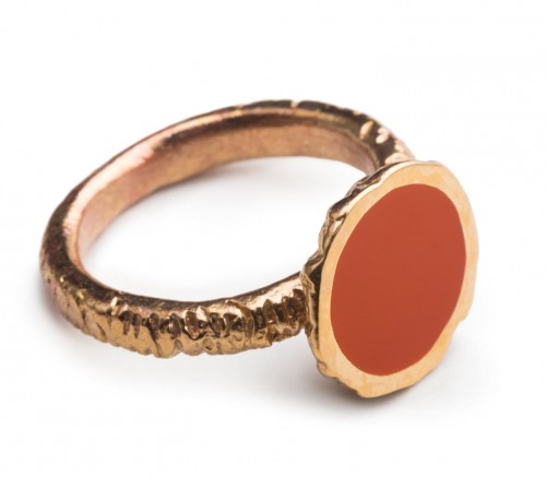 Дизайнерское кольцо с эмалью Bronz Enamel 121