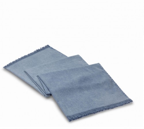 Легкое хлопковое полотенце Loft Stone серо-синее
