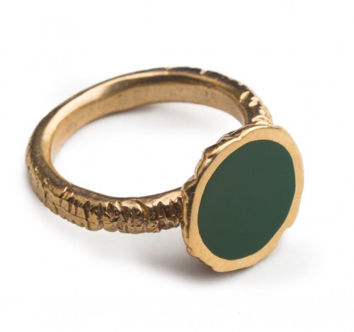 Дизайнерское кольцо с эмалью Bronz Enamel 112