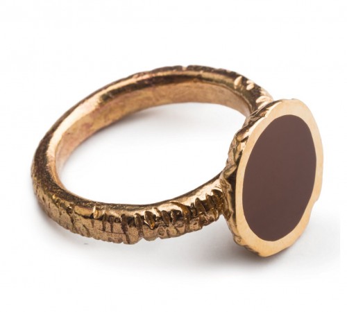 Дизайнерское кольцо с эмалью Bronz Enamel 127