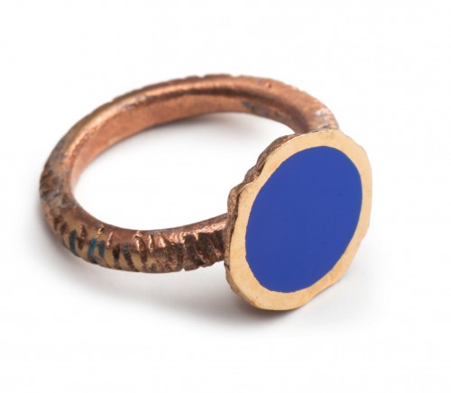 Дизайнерское кольцо с эмалью Bronz Enamel 104