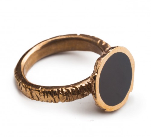 Дизайнерское кольцо с эмалью Bronz Enamel 125