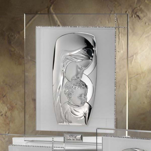 CTF, икона материнства большая, высота 30 см, цвет серебро