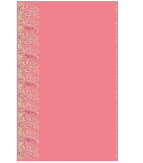 Розовый шарф из хлопка Ambel Rose 120х190 Франция