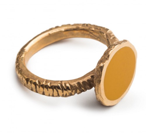 Дизайнерское кольцо с эмалью Bronz Enamel 115