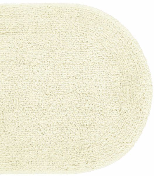 Batex Duo Cotton, двухсторонний овальный коврик из 100% хлопка c вырезом под унитаз, размер 60x55 см, цвет натуральный