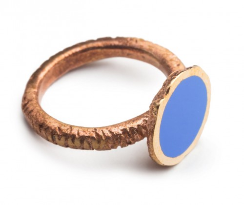 Дизайнерское кольцо с эмалью Bronz Enamel 114