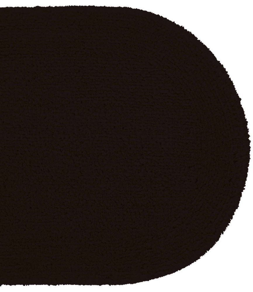 Batex Duo Cotton, двухсторонний овальный коврик из 100% хлопка, размер 80x160 см, цвет темно-коричневый
