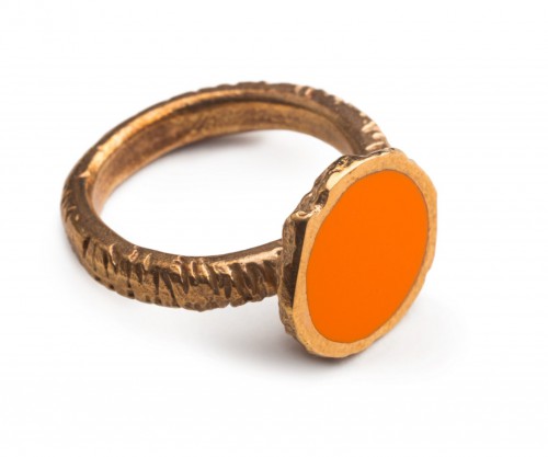 Дизайнерское кольцо с эмалью Bronz Enamel 105