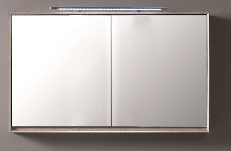 IBX LUXOR, зеркальный шкаф 100 см, 2 двери, цвет белый глянцевый лак