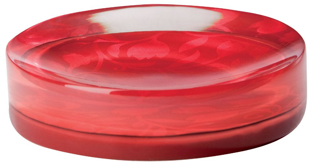 Batex Venus, настольная мыльница из полирезин, цвет красный с рисунком